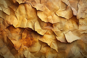 Abstract Gold Texture Wrinkled Paper, a Photo by Pixeness Studio