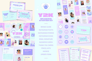 Y2K Branding Starter Kit Templates, a Branding & Logo Template by Hell Yeah Designs