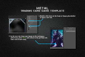 Metal Trading Card Game Template