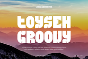 Toyseh Groovy - Heavy Font, a Sans Serif Font by Iqsiart Studio (Thumbnail 1 of 7)