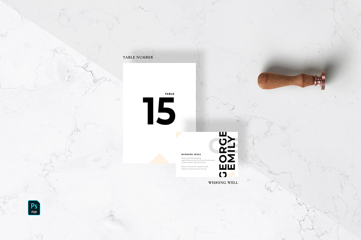 Minimal Wedding Invitation Suite, an Invitation Template by Azka Creative (Photo 4 of 5)