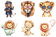 Adorable Lion Clipart Bundle, an Illustration by Pixels.Craft (Thumbnail 5 of 7)