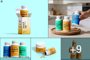 Supplement Bottle Mockup Bundle, a Packaging Mockup by pixelmock (Thumbnail 1 of 35)