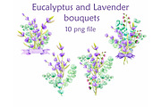 Eucalyptus and Lavender bouquets, an Illustration by EshaStudio (Thumbnail 3 of 4)