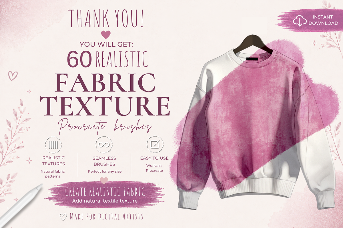 Procreate Fabric Texture Brushes, a Brush Add-On by HopeArtIllustration (Photo 7 of 7)