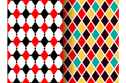 Circus harlequin seamless patterns, a Decorative Illustration by Buch&Bee