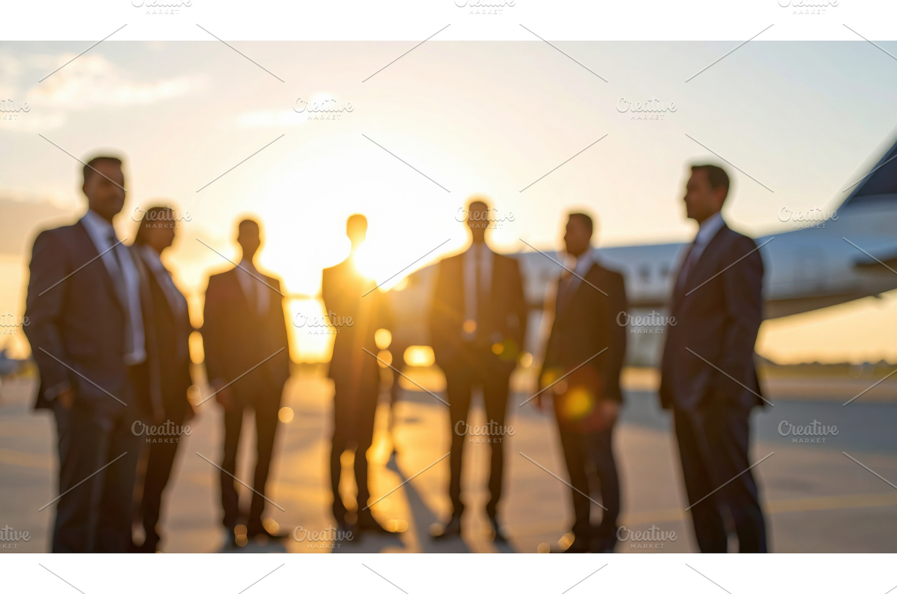Silhouettes of business people at, a Business Photo by Igor Tichonow