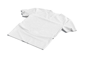 Flat Lay T-shirt Wrinkled 3D Model