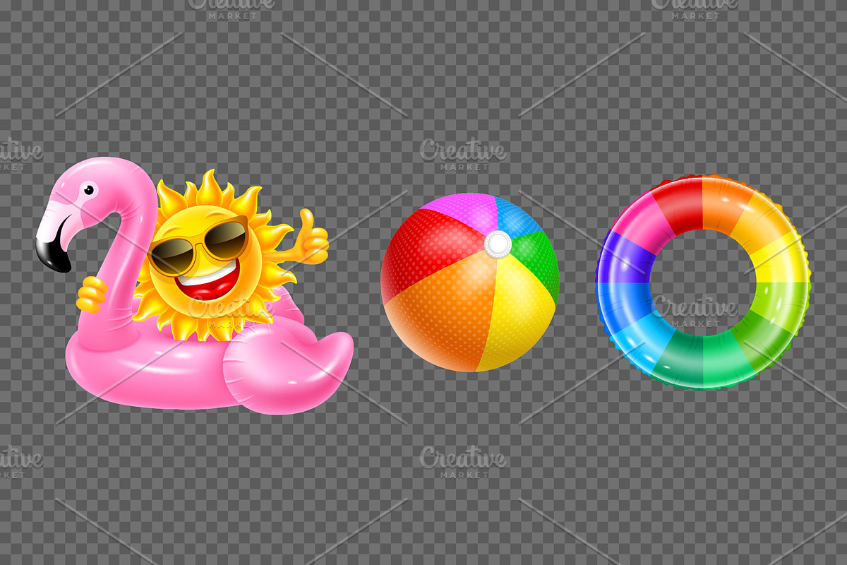 Set of floats for summer leisure, an Object Illustration by Vector beauty (Photo 3 of 3)
