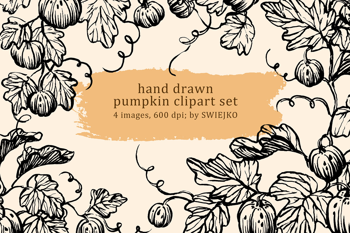 Hand drawn pumpkin illustration, a Decorative Illustration by swiejko (Photo 1 of 6)