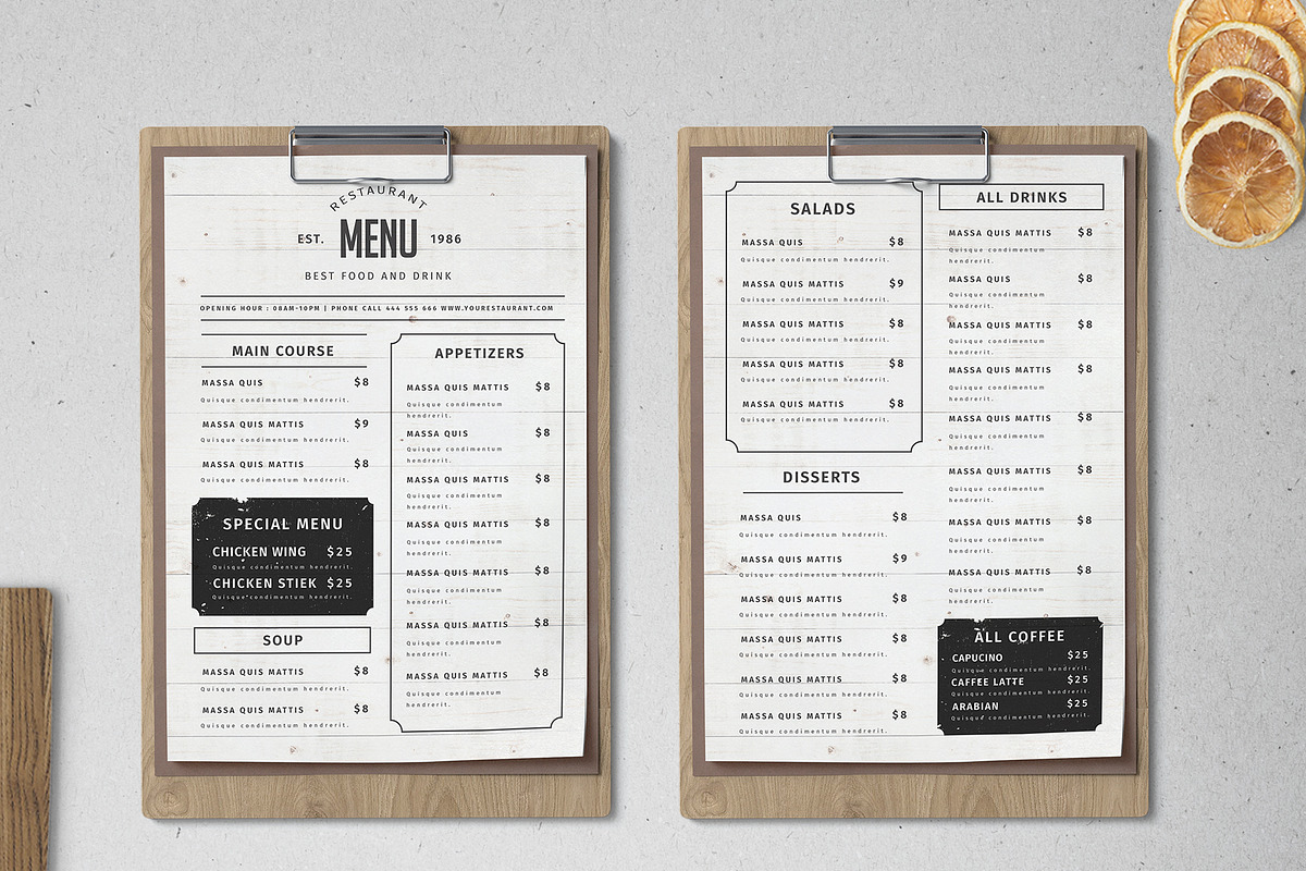 Food Menu, a Flyer Template by lilyshop (Photo 1 of 2)