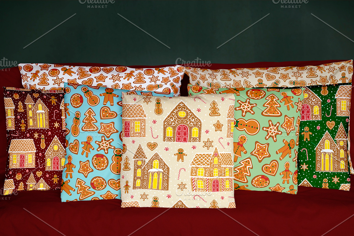 Gingerbread Town (cliparts&patterns), a Decorative Illustration by Sveta Aho (Photo 5 of 6)