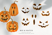 Halloween watercolor collection, a Decorative Illustration by CrystalinaShop (Thumbnail 4 of 16)