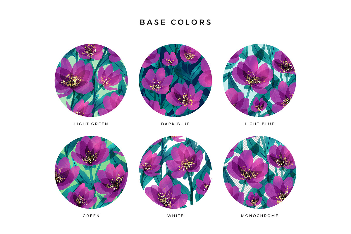 Violet Jade Garden Pattern, a Pattern Graphic by Velliniki (Photo 9 of 12)