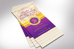 Clergy Banquet Ticket Canva Template