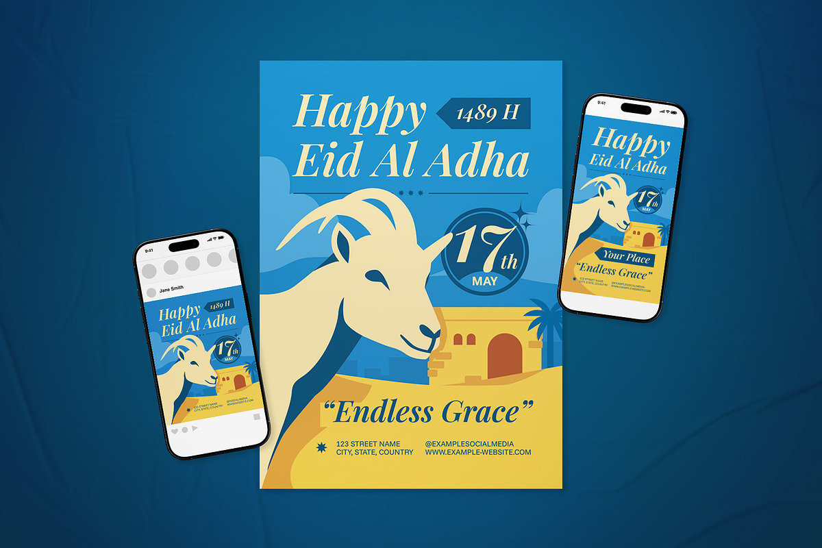 Happy Eid Al Adha Event Flyer Set, a Flyer Template by The Good Store (Photo 1 of 2)