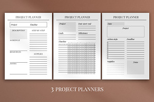 CANVA PLANNERS BUNDLE. 3 In 1