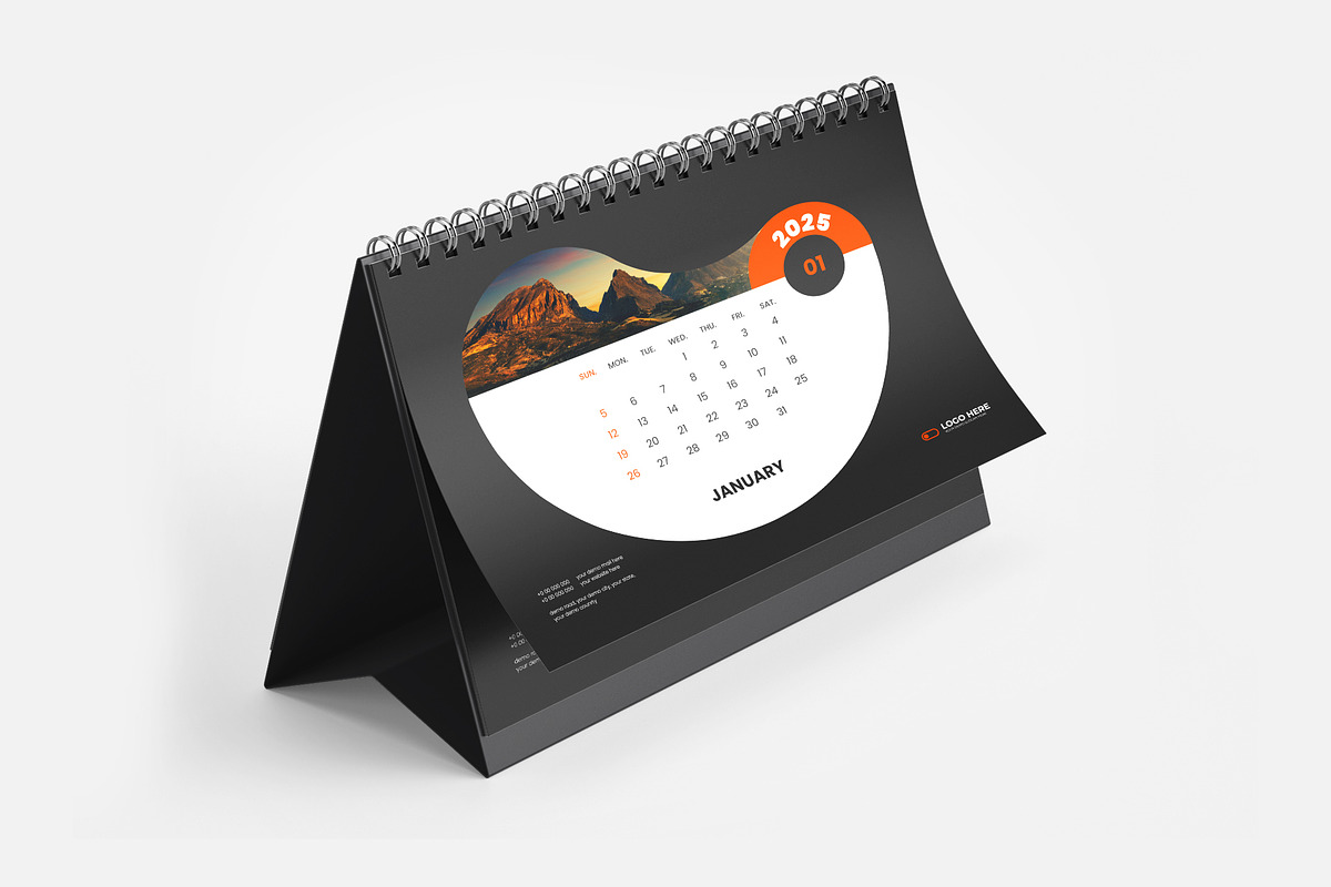 2025 desk calendar design template, a Stationery Template by Tanmoy Topu