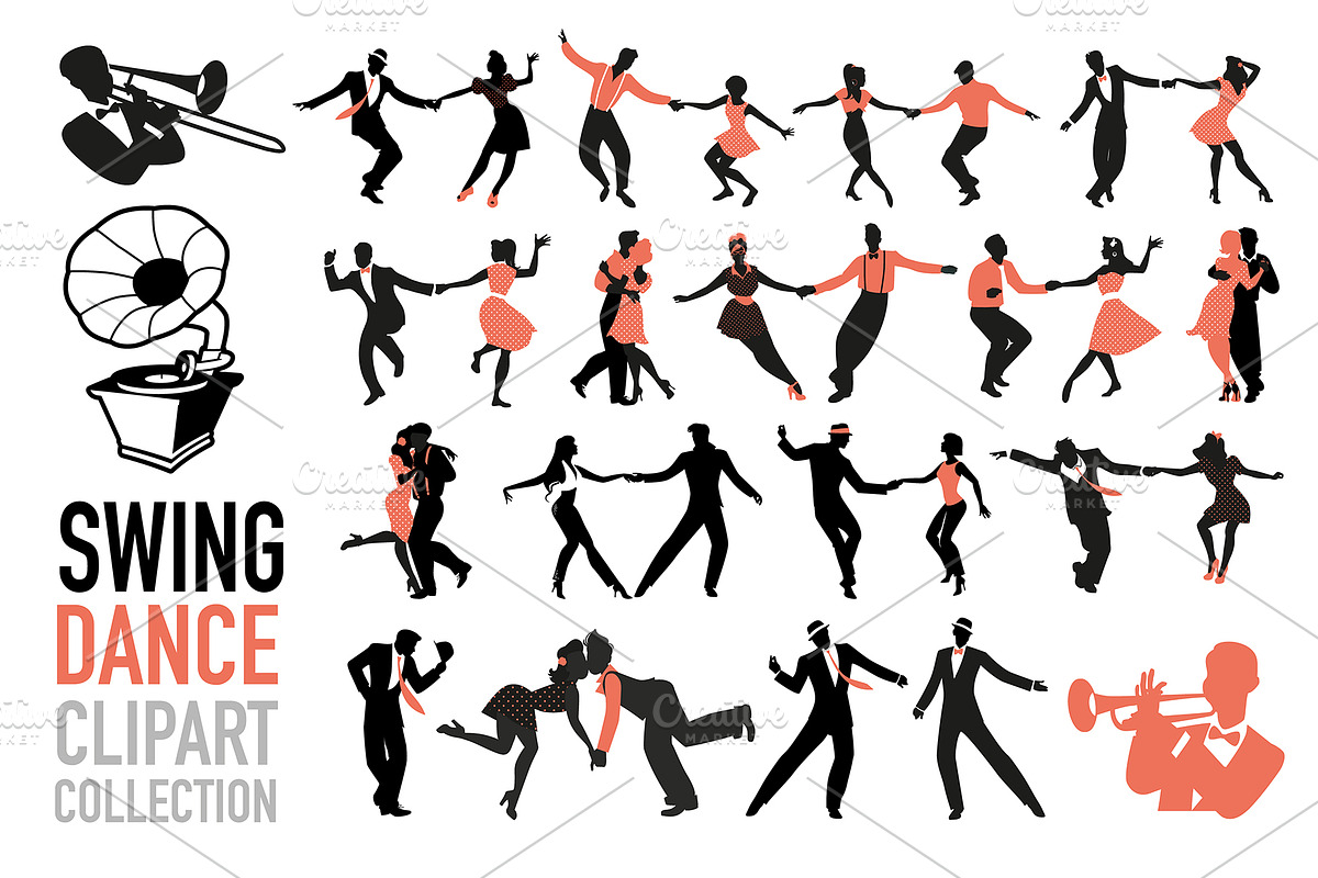 SWING DANCE CLIPART, a Graphic by La Inspiratriz (Photo 1 of 21)