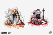 Dracula's Grave Halloween, an Illustration by Gemstone (Thumbnail 7 of 12)