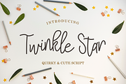 Twinkle Star Font, a Script Font by Flycatcher Design (Thumbnail 1 of 6)