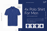 4x Men Polo Ghost Mock-ups FREE DEMO, a Books & Magazine Mockup by Apparel_Mockups (Thumbnail 5 of 22)