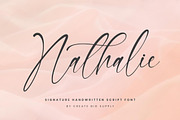 Nathalie Handwriting Script Signatur, a Handwritten Font by CreateBigSupply (Thumbnail 1 of 10)