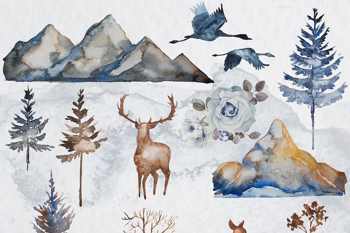 Watercolor The Call Of the Forest, an Animal Illustration by ArtCreationsDesign (Photo 4 of 6)