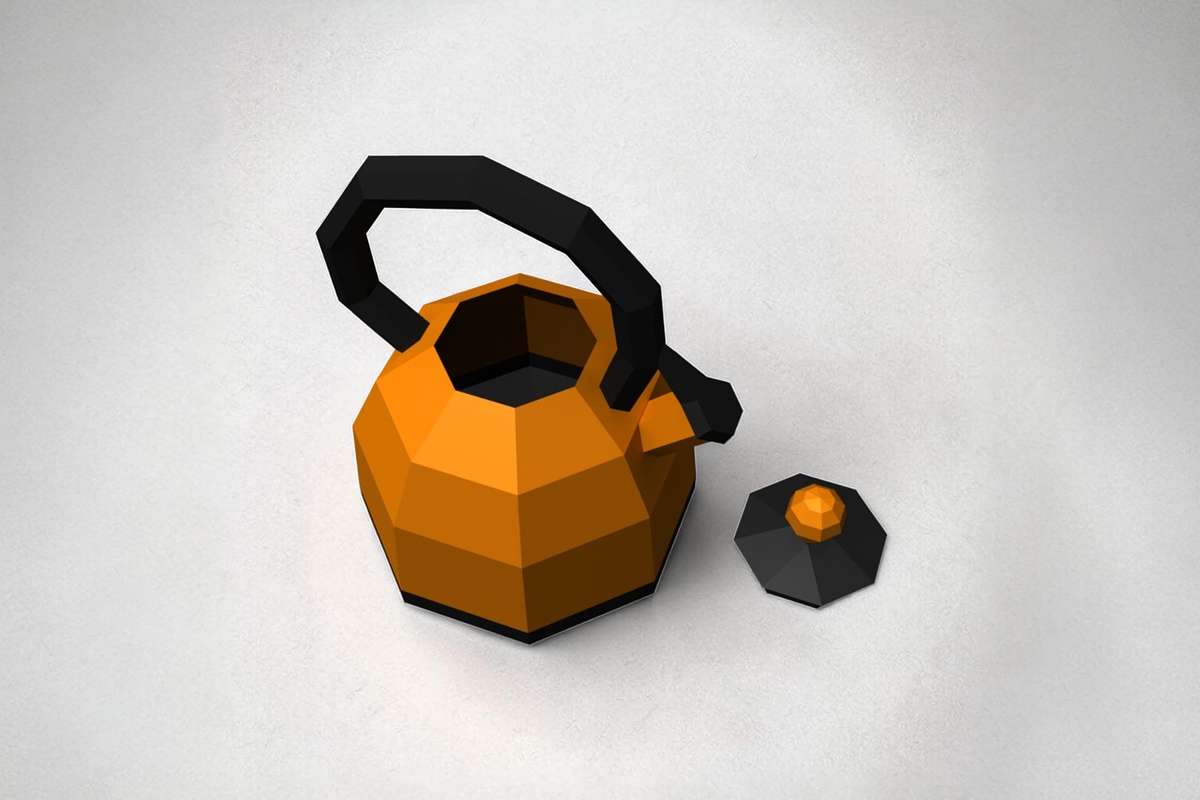 Tea kettle favor - 3d papercraft, a Print Template by PAPER amaze (Photo 5 of 5)