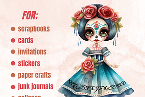 Cute Dia De Los Muertos Clipart