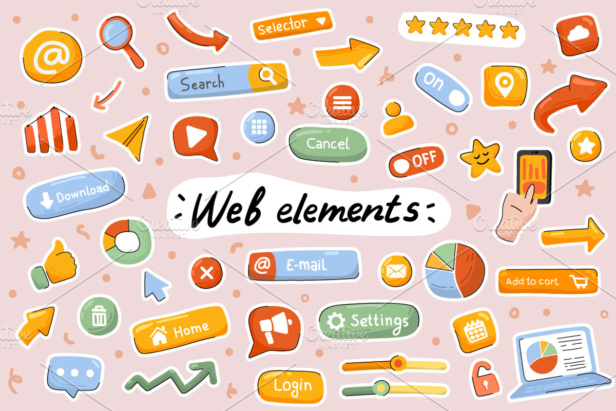 Bundle Cute Stickers Design, a Decorative Illustration by alexdndz