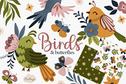 Birds and Butterflies Collection, a Decorative Illustration by owlasya (Thumbnail 1 of 8)