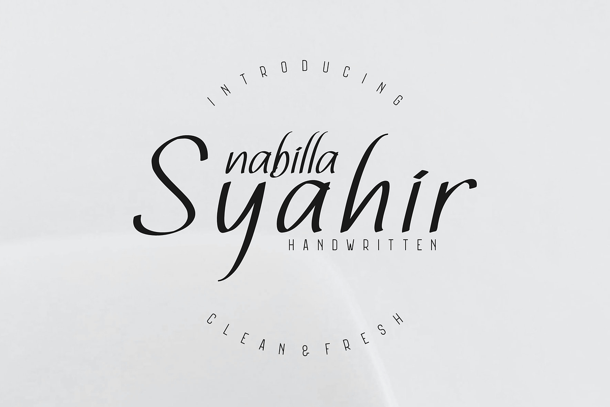 Nabilla Syahir Font, a Script Font by ponuppo (Photo 1 of 3)