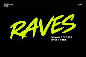 Raves Dynamic Sports Brush Font