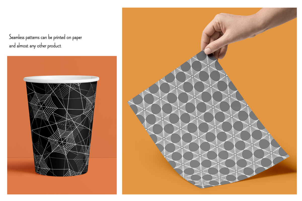Seamless Spider Web Patterns preview 2