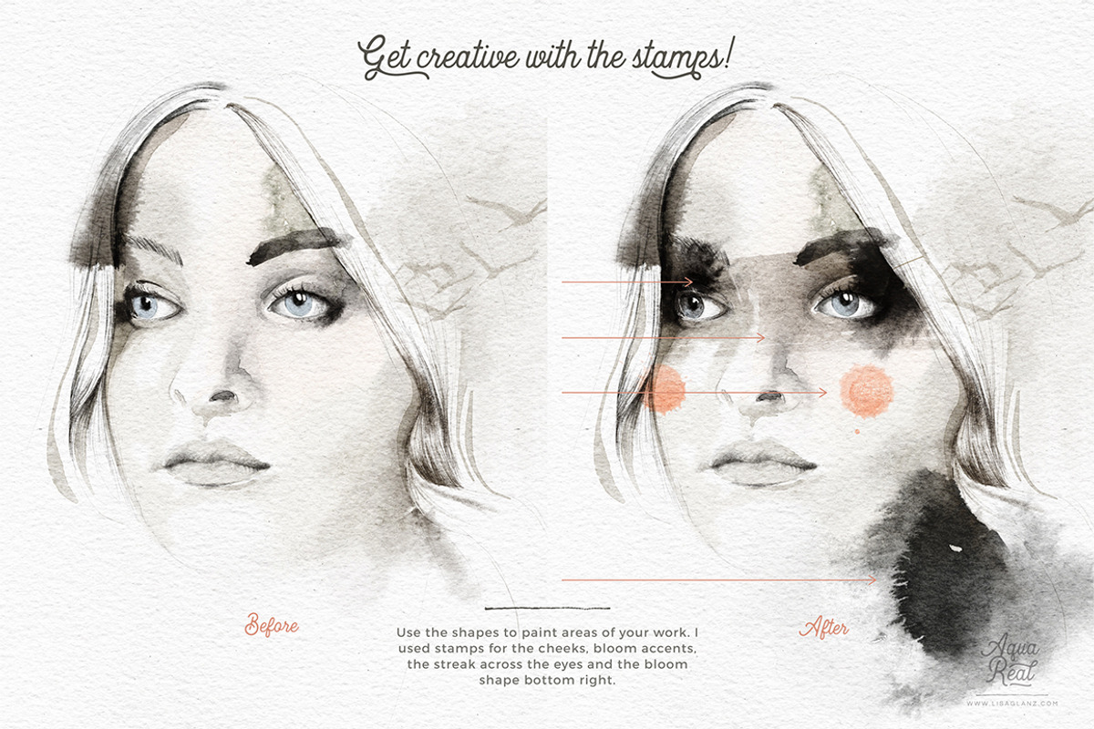 AquaReal Procreate Watercolor Set, a Brush Add-On by Lisa Glanz (Photo 10 of 16)