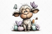 Whimsical Easter Clipart Bundle, an Illustration by Craft Nest (Thumbnail 11 of 11)