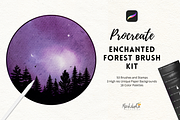Procreate Enchanted Forest Brush Kit, a Brush Add-On by Markdisha Designs (Thumbnail 1 of 6)