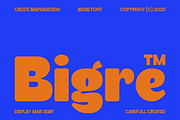 Bigre - Bold Display Sans, a Sans Serif Font by Marvadesign (Thumbnail 1 of 12)