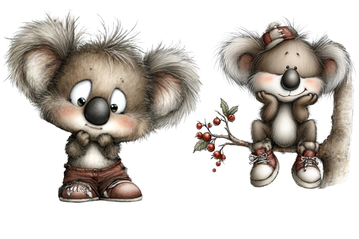 Koala Bears with Emotions Clipart, an Illustration by DreamArtGraphic (Photo 5 of 5)