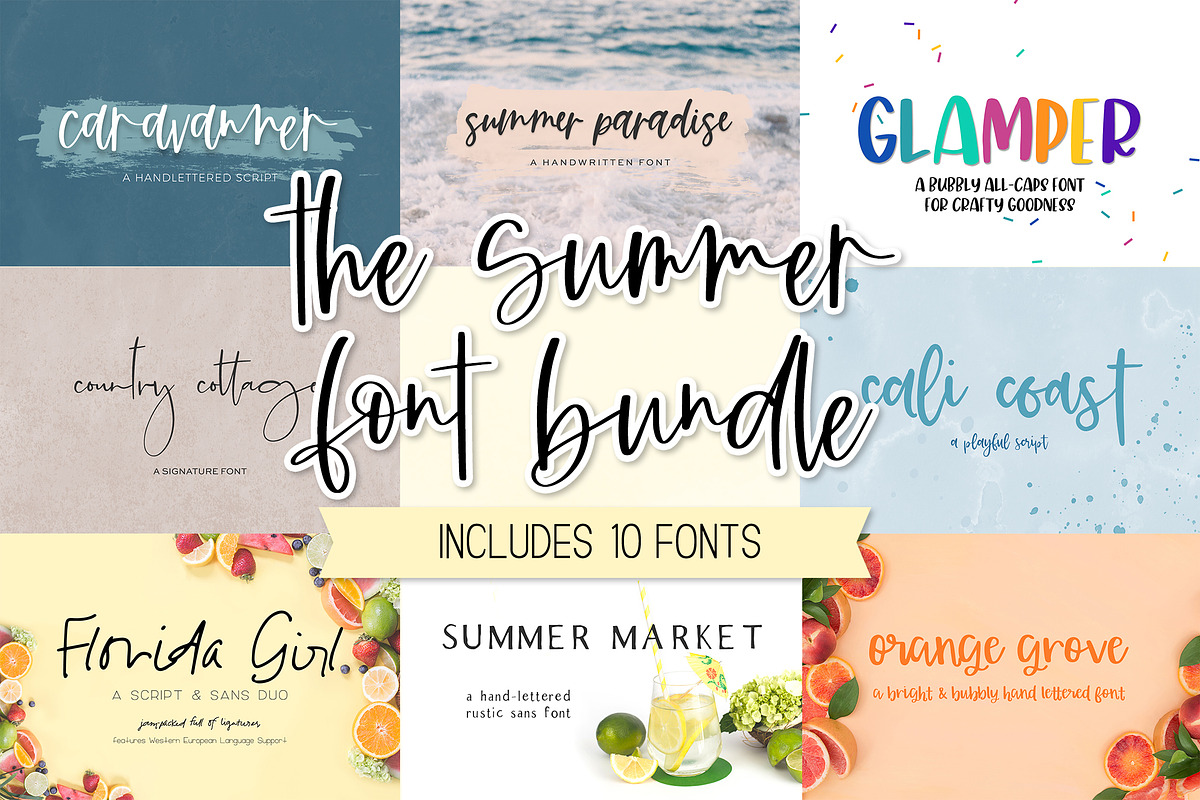 Summer Font Bundle, a Handwritten Font by Beck McCormick (Photo 1 of 11)