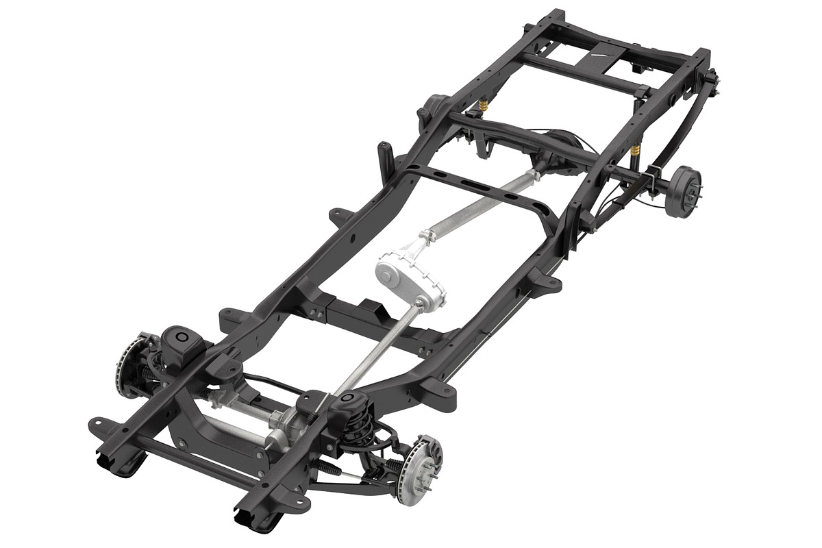 PICKUP TRUCK CHASSIS 4WD IFS, a Cars & Vehicle 3D Model by NNAVAS 3D (Photo 1 of 12)