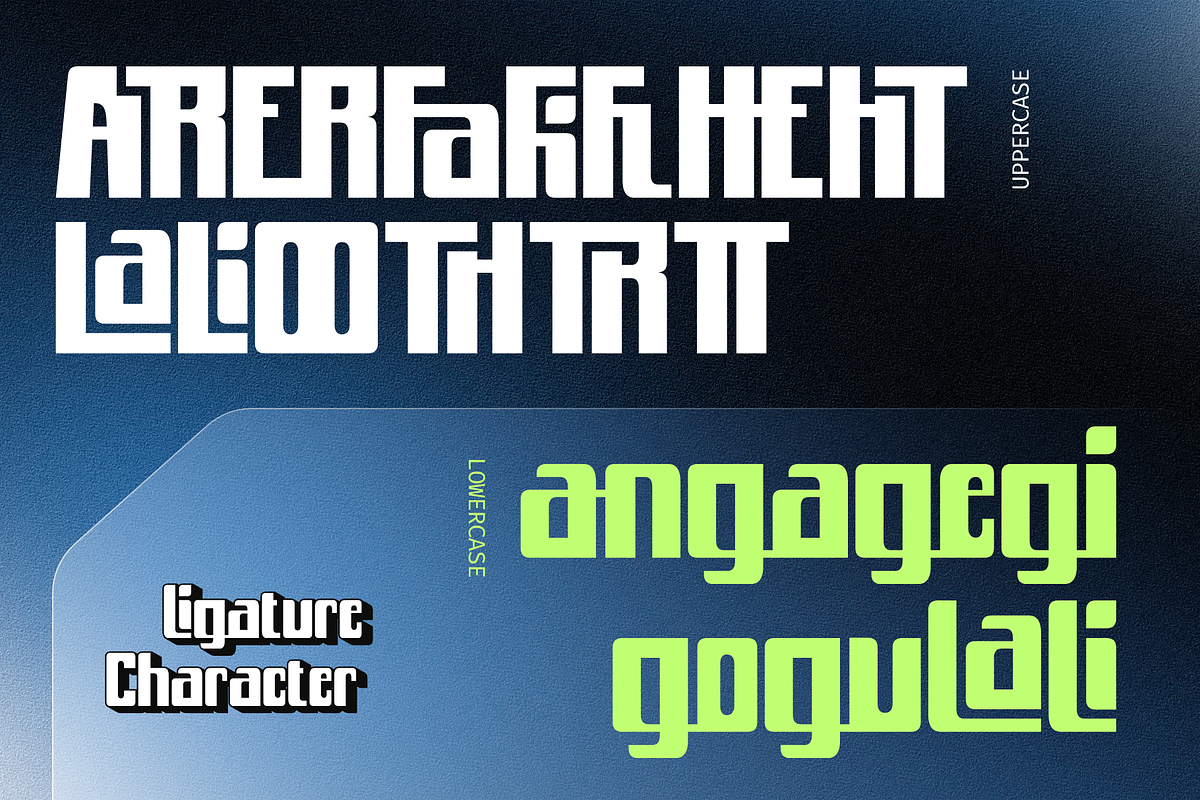 Vion - Modern Condensed Extrude Logo, a Sans Serif Font by Illushvara Design (Photo 7 of 11)