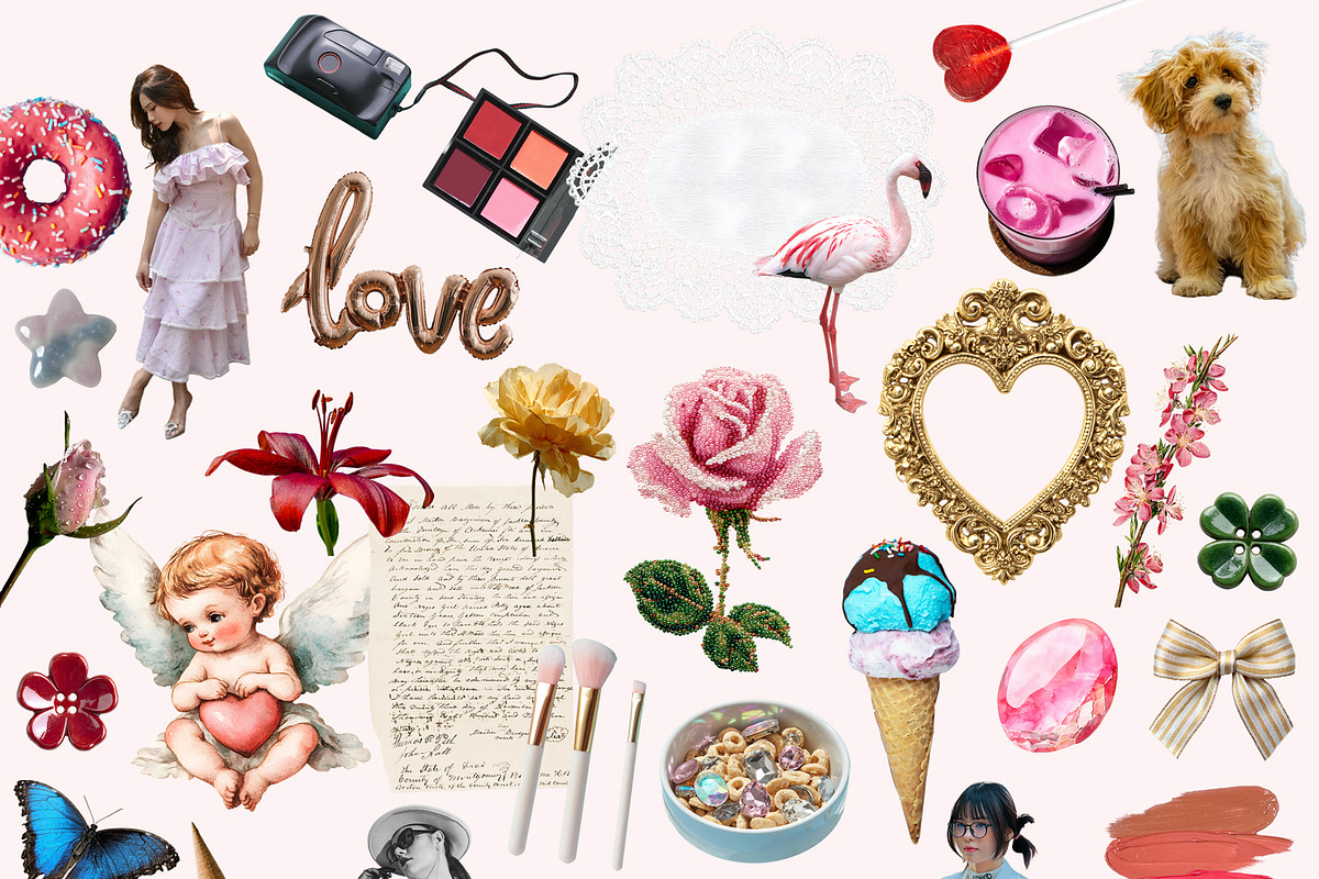 Sweetheart Scrapbook Girly Collage, an Object Graphic by SunnyAfternoons (Photo 7 of 10)