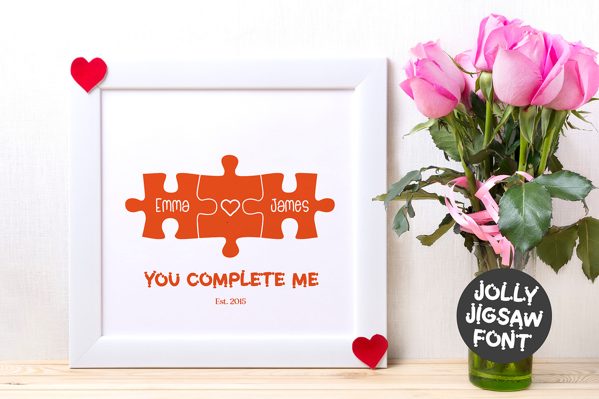 JOLLY JIGSAW | Jigsaw Puzzle Font, a Font by Little Type Factory (Photo 5 of 8)