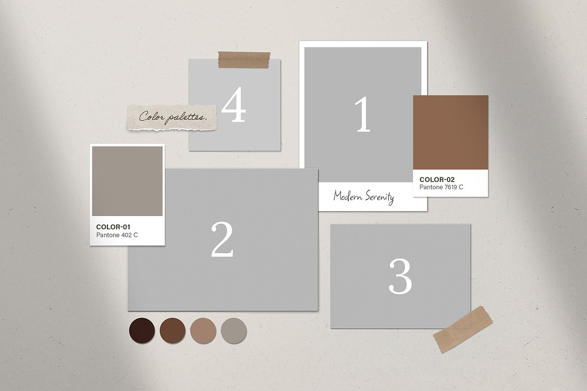 Photo Mood Board Collage Mockup, a Card Template by DesignerCandies (Photo 2 of 4)