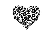 Floral Heart Silhouette Bundle, an Illustration by Designs_River (Thumbnail 14 of 31)
