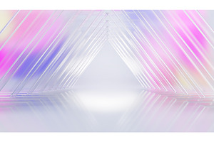 3d glass triangle tunnel perspective, a Furniture 3D Model by Marozhkastudio