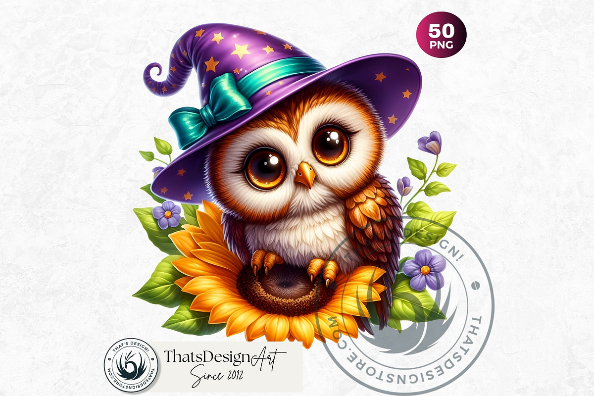 Autumn Animals & Sunflowers PNG, a Seasonal Illustration by ThatsDesignArt (Photo 10 of 10)