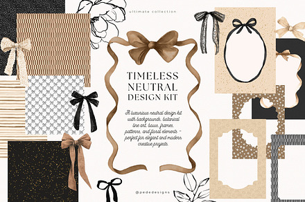 Timeless Neutral Design Kit, a Decorative Illustration by PeDe Designs